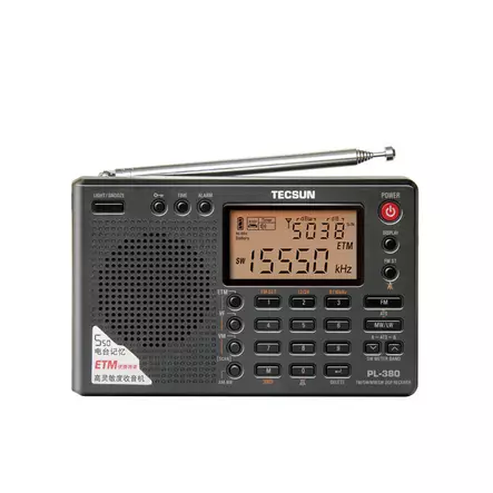PL-380 DSP MAAILMANRADIO, AA-PARISTO, USB-C LATAUS, ETM - Maailmanradiot 0,1-30MHz - 401030 - 1