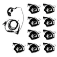 10 kpl HES-03 C-LENKKI HEADSET WOUXUN, KENWOOD, ANYTONE, ROXTONE PAKETTI - Kenwood 2-pin headsetit - 140180 - 1