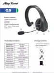 Q9 Bluetooth headset ANYTONE - Muut headsetit - 303190 - 5