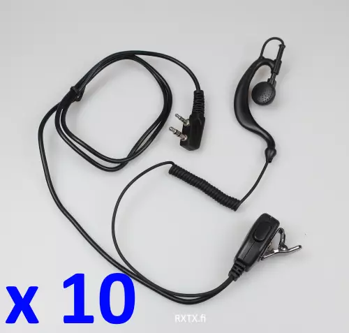 10 x HED-03 HEADSET WOUXUN, ROXTONE, BAOFENG, KENWOOD ... - Kenwood 2-pin headsetit - 140690 - 1