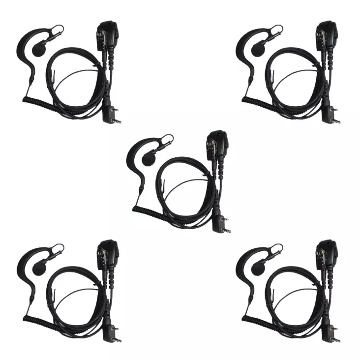 5 x JDR-1702 HEADSET WOUXUN, KENWOOD, BAOFENG VAIHDETTAVALLA KUULOKKEELLA - Kenwood 2-pin headsetit - 140260 - 1
