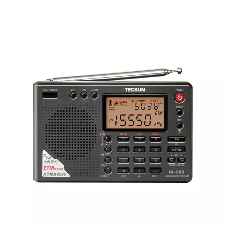 PL-380 DSP MAAILMANRADIO, AA-PARISTO, USB-C LATAUS, ETM - Maailmanradiot 0,1-30MHz - 401030 - 1