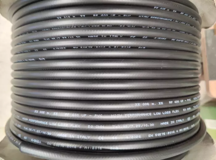 RF400 UF 10,3mm KOAKSIAALIKAAPELI 100m VÄHÄHÄVIÖINEN, MADE IN EUROPE! - Koaksiaalikaapelit - 701910 - 2