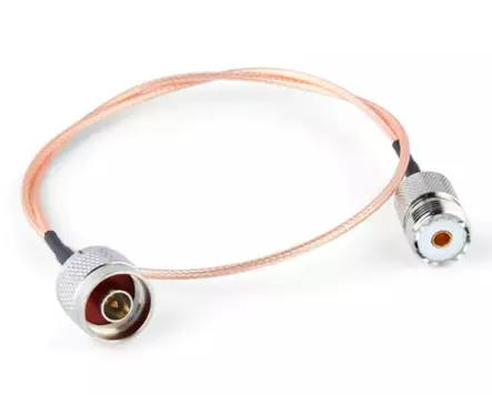 0,5m RG316 N-uros / UHF-naaras VALMISKAAPELI - Koaksiaalivälikaapelit - 703171 - 1