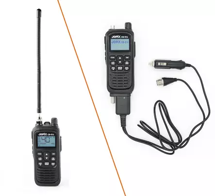 JOPIX CB514 NRC LA-KÄSIPUHELIN USB-C LADATTAVALLA AKULLA + CARKIT 12V SUORASYÖTTÖSARJALLA - CB27 LA-radiopuhelimet 26-28 MHz - 201051 - 1