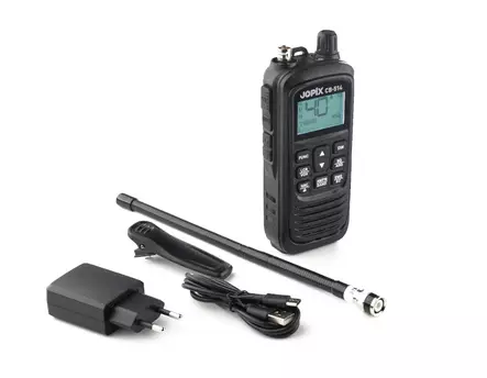 JOPIX CB514 NRC LA-KÄSIPUHELIN USB-C LADATTAVALLA AKULLA + CARKIT 12V SUORASYÖTTÖSARJALLA - CB27 LA-radiopuhelimet 26-28 MHz - 201051 - 2