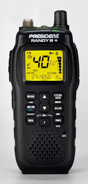 PRESIDENT RANDY III SUPER 12/24V CB27 LA KÄSIRADIOPUHELIN IP67, NYT UUTENA 12/24V ja IP67 VESITIIVEYS! - CB27 LA-radiopuhelimet 26-28 MHz - 201031 - 2
