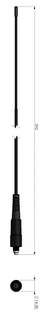 PT450 1/2 FME TEHOANTENNI 440-470 MHz, FME-ADAPTERILLA ERI RADIOPUHELIMIIN !!! - UHF käsiradioantennit 350-500MHz - 501181 - 4