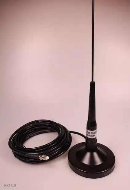 TLP2 BLACK FME RHA68 MAG AUTOANTENNI 68MHz ALUEELLE 90mm MAGNEETTI, VIRITYS 70MHz, FME-liittimellä! - RHA68 autoantennit 66-88 MHz - 1402461 - 1