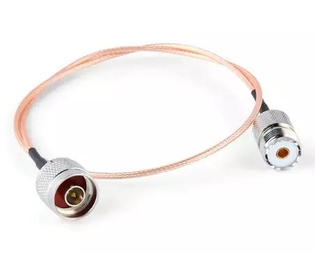 0,5m RG316 N-uros / UHF-naaras VALMISKAAPELI - Koaksiaalivälikaapelit - 703171 - 1