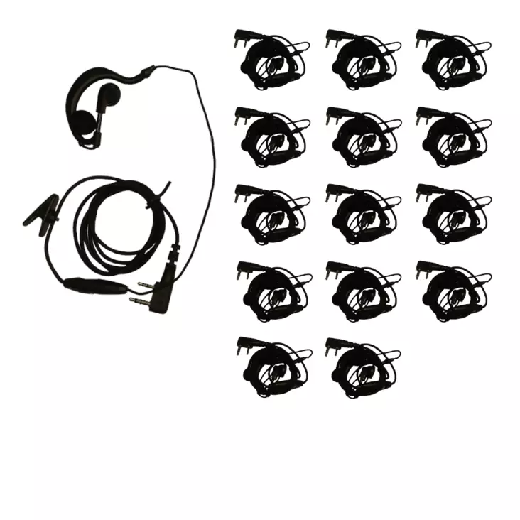 15 kpl HES-03 C-LENKKI HEADSET WOUXUN, KENWOOD, ANYTONE, ROXTONE PAKETTI - Kenwood 2-pin headsetit - 140181 - 1
