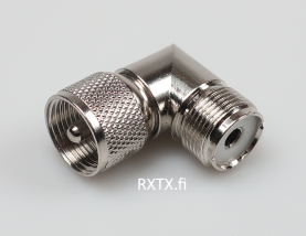 ADAPTERI SO239-PL259 UHF-u / UHF-n KULMA - Liitinadapterit - 704171 - 1