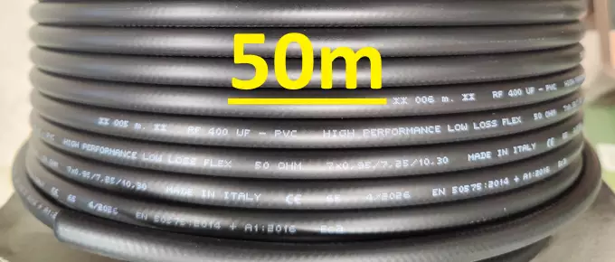 RF400 UF 10,3mm HI-FLEX VÄHÄHÄVIÖINEN KOAKSIAALIKAAPELI 50m, MADE IN EUROPE! - Koaksiaalikaapelit - 701911 - 1