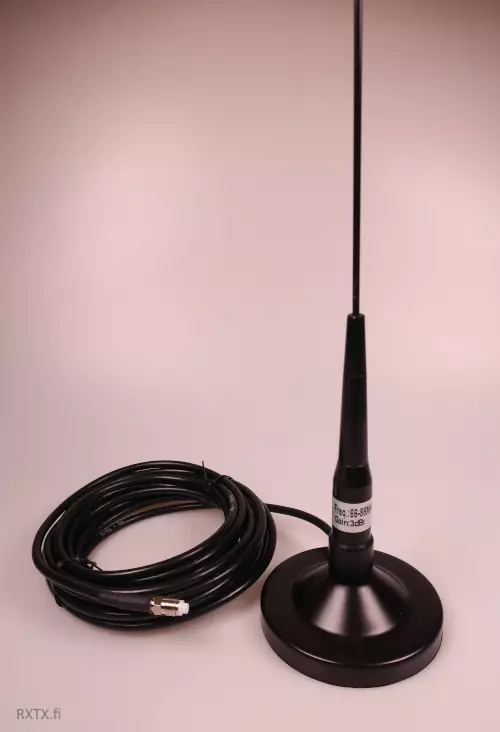 TLP2 BLACK FME RHA68 MAG AUTOANTENNI 68MHz ALUEELLE 90mm MAGNEETTI, VIRITYS 70MHz, FME-liittimellä! - RHA68 autoantennit 66-88 MHz - 1402461 - 1