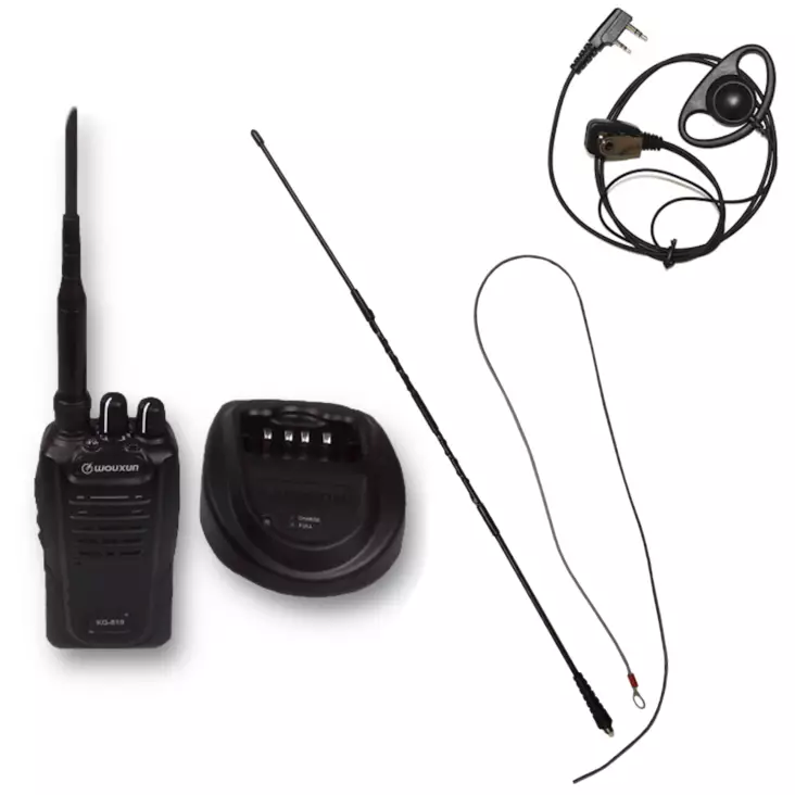 WOUXUN KG-819 BLACK RHA68 VHF + KOMPRO70 OPTIMOITU ANTENNI + HEADSET METSÄSTYS VHF - RHA68 TARJOUSPAKETIT - 140251 - 1