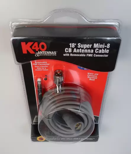 K40 18FME RG8X VÄLIKAAPELI 5,4m VESITIIVIS UHF uros - FME naaras, VÄHÄHÄVIÖINEN KAAPELI - Koaksiaalivälikaapelit - 703082 - 2