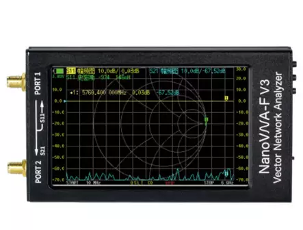 NANOVNA-F V3 VNA 6G, 1MHz - 6GHz ANTENNIANALYSAATTORI, NOPEA PROSESSORI, ISO AKKU, KALIBROINTISARJA! - Antennianalysaattorit - 618022 - 2