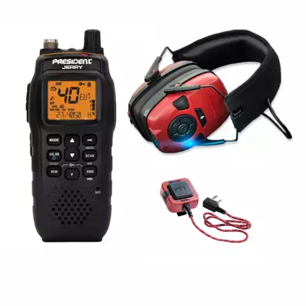 PRESIDENT JERRY CB27 LA + BT DONGLE + D-QUAD BT AKTIIVIKUULOSUOJAIN BLUETOOTH !!! - CB27 TARJOUSPAKETIT - 140352 - 1