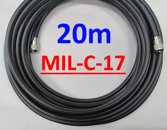 20m RG-213U ECA UHF-LIITIN VALMISKAAPELI MIL-C-17 - Koaksiaalivälikaapelit - 703092 - 1