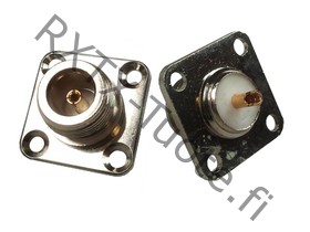 N-liitin naaras RUNKOLIITIN 4 LAIPPAKIINNITYS 4-reikää - RF-liittimet - 702072 - 1