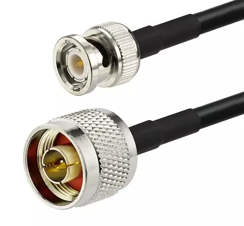 10m RG213 N-uros / BNC-uros PREMIUM VALMISKAAPELI - Koaksiaalivälikaapelit - 703122 - 1