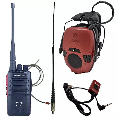 HUNTER F7 RHA68 VHF + KOMPRO-antenni + HUNTER DQUAD + HEADSET 3,5mm METSÄSTS VHF - RHA68 TARJOUSPAKETIT - 140302 - 1