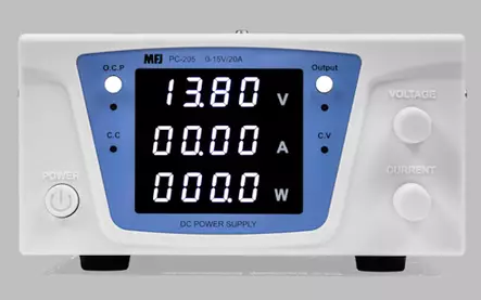 MFJ PC-205 LABORATORIO VIRTALÄHDE LAAJOILLA SÄÄDÖILLÄ 0 - 15V / 0 - 20A - Virtalähteet - 308043 - 1