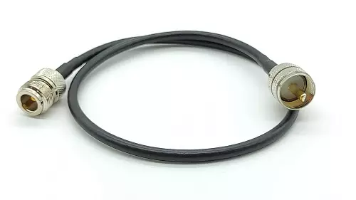 0,5m RG58 N-naaras / UHF-uros VALMISKAAPELI - Koaksiaalivälikaapelit - 703113 - 1