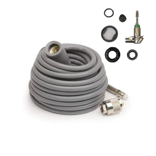 SMARTEQ BASE 1123 KIINTEÄ JALKA + 5,4m K40 RG8X KAAPELILLA - Kiinteät antennijalat - 602053 - 1