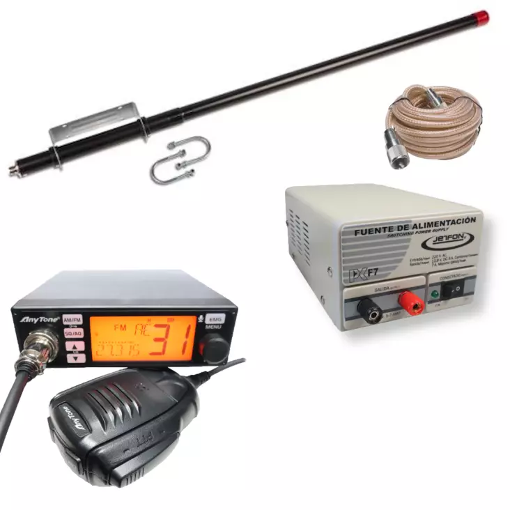 ANYTONE AT-500M + SIRIO THUNDER CB27 + PC-F7 + 5,4m KAAPELI CB27 TUKIASEMA PAKETTI - CB27 TARJOUSPAKETIT - 140663 - 1