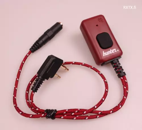 HUNTER PTT PUNANE TANGENTTI 3,5mm PLUGILLA HUNTER F1-F7, BURREL EASY- PRO, ... - Icom 2-pin kulma headsetit - 303213 - 1