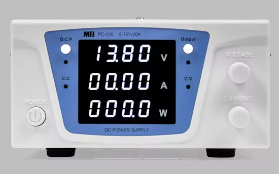 MFJ PC-205 LABORATORIO VIRTALÄHDE LAAJOILLA SÄÄDÖILLÄ 0 - 15V / 0 - 20A - Virtalähteet - 308043 - 1