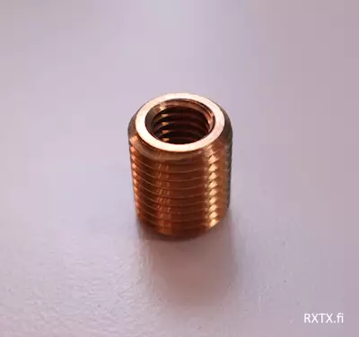M638 MESSINKI ADAPTERI 3/8" => M6 JENKA, TÄLLÄ SAAT ALLGON ja SMARTEQ ANTENNIT 3/8 JALKOIHIN - Antenniadapterit ja jouset - 604014 - 1