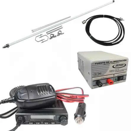 AT-779R RHA68 RADIO + BM4-antenni + F7 PWR + UHF-antennikaapeli 20m TUKIASEMA PAKETTI - Kyläradio RHA68 paketit 67-72MHz - 140404 - 1