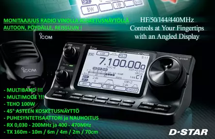 ICOM IC-7100 MULTI BAND HF / 6m / 4m / 2m / 70cm RX 0,03 - 199MHz ja 400 - 470MHz, DSTAR, DSP - HF radioamatööriradiot 0,5-30MHz - 101004 - 1