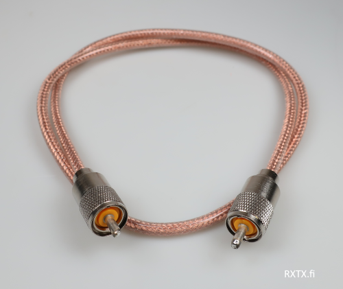 90cm UHF VÄLIKAAPELI TRANSPARENT RG8X SHIELD 95% - Koaksiaalivälikaapelit - 703044 - 1