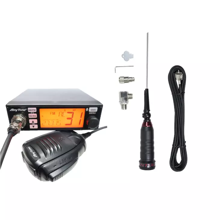 ANYTONE AT-500M CB27 LA-PUHELIN + SS600 TEHOANTENNI 1,6m - CB27 TARJOUSPAKETIT - 140314 - 1