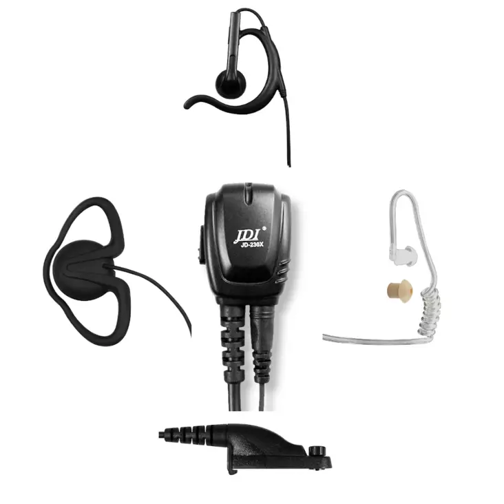 JD-230X TRBO M7 HEADSET x 3 ERI KUULOKETTA, ILMAPUTKI, C-LENKKI ja D-LENKKI MOTOROLA - Motorola Multipin headsetit - 140684 - 1