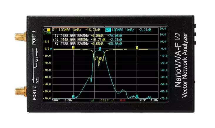 NANOVNA-F V2 ANTENNIANALYSAATTORI 50 kHz - 3000 MHz - Antennianalysaattorit - 618014 - 1