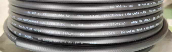 RF400 UF 10,3mm HI-FLEX VÄHÄHÄVIÖINEN KOAKSIAALIKAAPELI 20m, MADE IN EUROPE! - Koaksiaalikaapelit - 701914 - 1