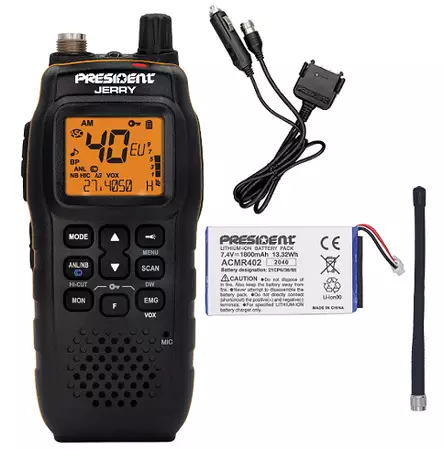 PRESIDENT JERRY CB27 LA KÄSIRADIOPUHELIN, UUSI käynyt asiakkaalla. - CB27 LA-radiopuhelimet 26-28 MHz - 9999-25 - 2