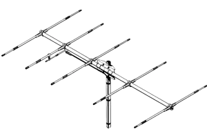 SY50-5 50-54MHz 5-ELEMENTTINEN YAGI SUUNTA-ANTENNI - RHA68 Tukiantennit 68-72MHz - 503075 - 1