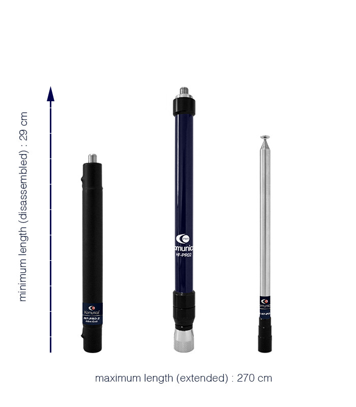 HF-PRO2 PLUS HF-ANTENNI 3,5MHz + 7MHz / 30MHz + 40MHz + 50MHz + 70MHz + VHF - Moniaalto autoantennit 0-1300MHz - 502145 - 1