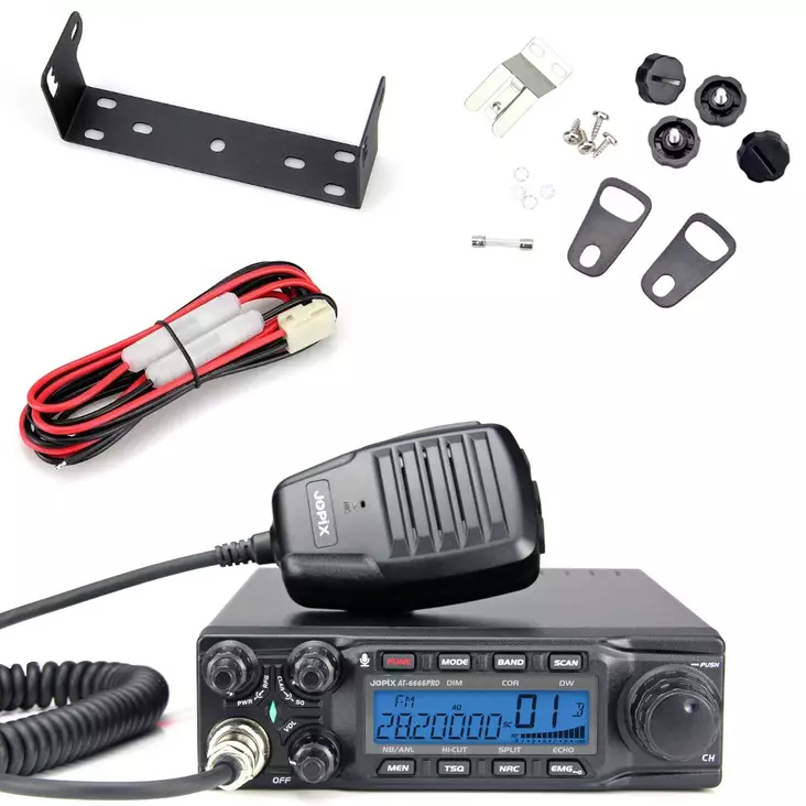 JOPIX AT-6666 PRO 10m RA-PUHELIN AM/FM/USB/LSB/PA/CW TEHO 80W - 10m ja 12m amatööriradiot 24-30MHz - 103015 - 1