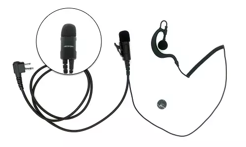 JR-E1703 FLEX HEADSET MELUKOMBENSOITU ja TUULISUOJATTU MOTOROLA XT420, XT-460, DYNASCAN EU85, EASYHUNT, HYTERA - Motorola 2-pin headsetit - 303235 - 1