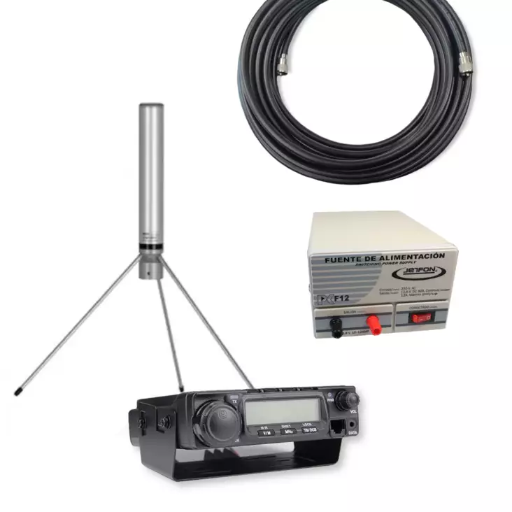 KYLÄRADIO AT-588 TUKIASEMA + GP LB 68 ANTENNI + F7 PWR + 25m RG213 MIL SPEC - Kyläradio RHA68 paketit 67-72MHz - 1402755 - 1