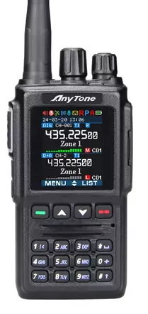 ANYTONE AT-D168UV DMR 2m/70cm DUALBAND DIGITALI RA-KÄSIRADIO 2 x AKKU + 2 x ANTENNI - 4m/2m/70cm amatööriradiot 70-434MHz - 104046 - 2