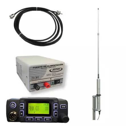 WOUXUN KG-M80 RHA68 + SIRIO CX4 ant + F7 PWR + RG58 MIL SPEC 20m KYLÄRADIO TUKIASEMA - RHA68 TARJOUSPAKETIT - 140706 - 1