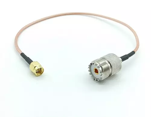 0,25m RG316 SMA-uros / UHF-naaras VALMISKAAPELI - Koaksiaalivälikaapelit - 703116 - 1