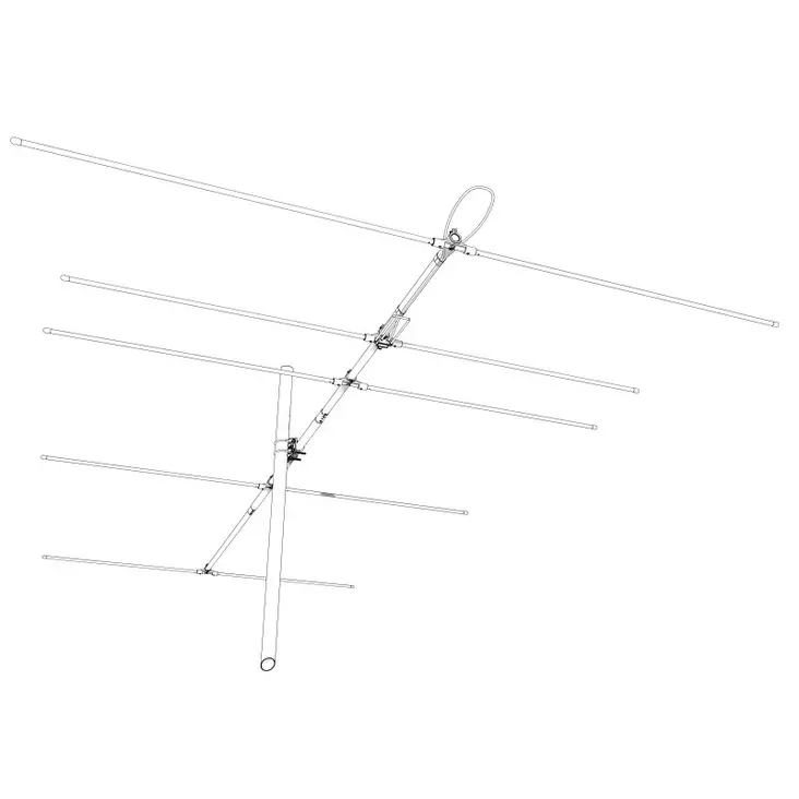 YAGI 5 SUUNTA-ANTENNI 70MHz 5-elem. GAIN 10,7 dBi - RHA68 Tukiantennit 68-72MHz - 503066 - 1